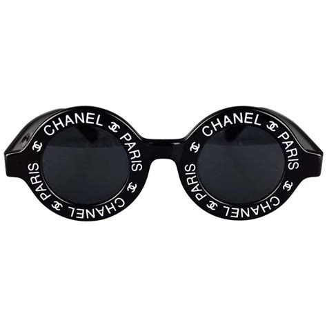 chanel paris sunglasses round for sale|chanel sunglasses with clear sides.